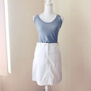 ESPIRIT pockets & zip white chino skirt; sz  4